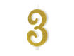 Picture of BIRTHDAY CANDLE GOLD TWIRL NUMBER 3